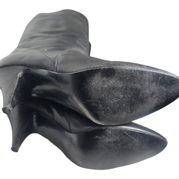 Vintage Hunt Club Pull On Boots Black Leather 8M - Picture 8 of 8